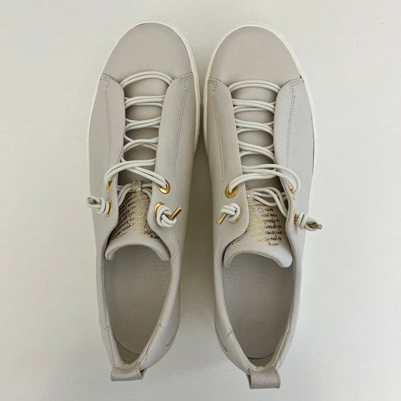 Paul Green Faye Platform Sneakers Ivory Leather Chunky Lace Up Women 11.5 NWOB - Picture 9 of 15